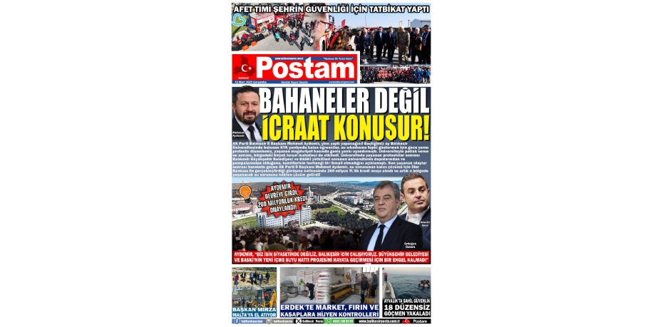 BAHANELER DEĞİL İCRAAT KONUŞUR!