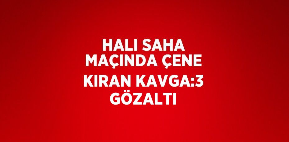 HALI SAHA MAÇINDA ÇENE KIRAN KAVGA:3 GÖZALTI