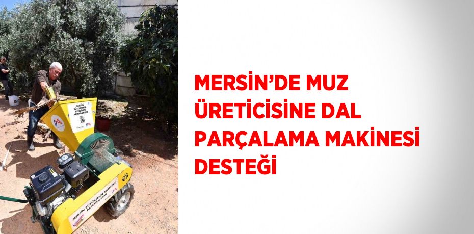 MERSİN’DE MUZ ÜRETİCİSİNE DAL PARÇALAMA MAKİNESİ DESTEĞİ