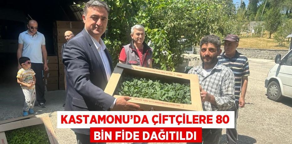 KASTAMONU’DA ÇİFTÇİLERE 80 BİN FİDE DAĞITILDI