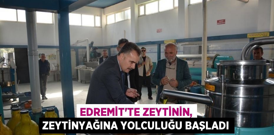 EDREMİT’TE ZEYTİNİN, ZEYTİNYAĞINA YOLCULUĞU BAŞLADI
