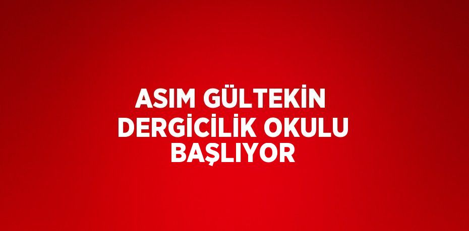 ASIM GÜLTEKİN DERGİCİLİK OKULU BAŞLIYOR