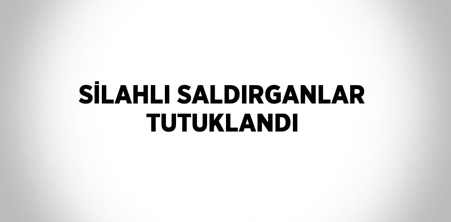 SİLAHLI SALDIRGANLAR TUTUKLANDI