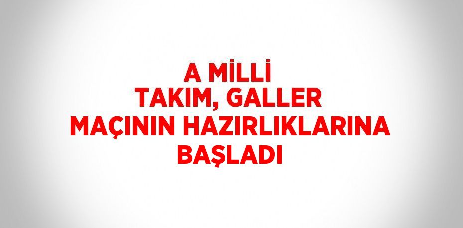 A MİLLİ TAKIM, GALLER MAÇININ HAZIRLIKLARINA BAŞLADI