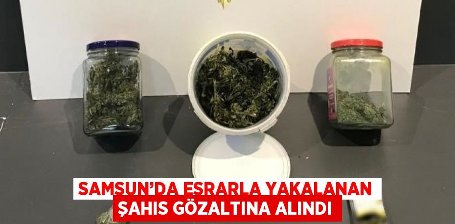 SAMSUN’DA ESRARLA YAKALANAN ŞAHIS GÖZALTINA ALINDI