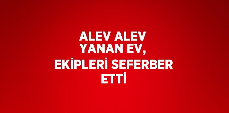 ALEV ALEV YANAN EV, EKİPLERİ SEFERBER ETTİ