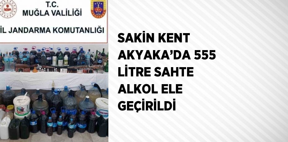 SAKİN KENT AKYAKA’DA 555 LİTRE SAHTE ALKOL ELE GEÇİRİLDİ