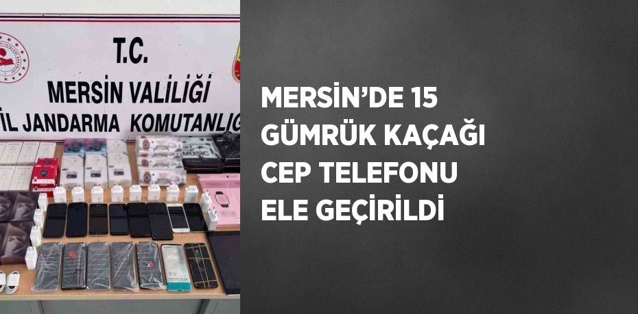 MERSİN’DE 15 GÜMRÜK KAÇAĞI CEP TELEFONU ELE GEÇİRİLDİ