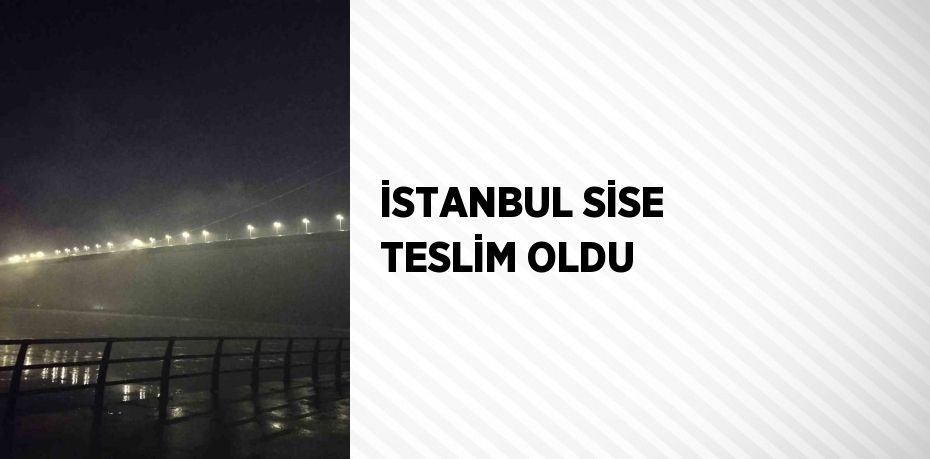 İSTANBUL SİSE TESLİM OLDU