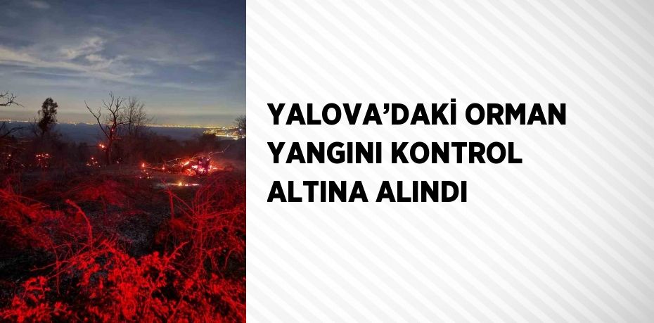 YALOVA’DAKİ ORMAN YANGINI KONTROL ALTINA ALINDI