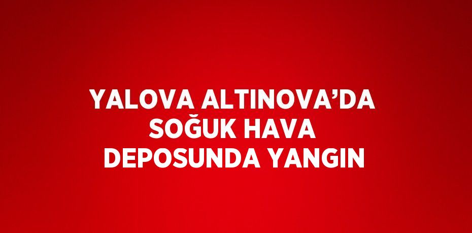 YALOVA ALTINOVA’DA SOĞUK HAVA DEPOSUNDA YANGIN