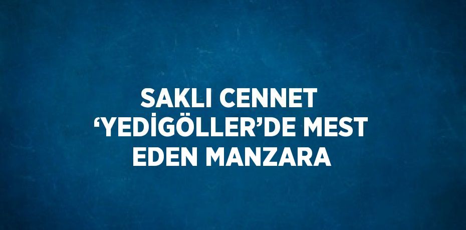 SAKLI CENNET ‘YEDİGÖLLER’DE MEST EDEN MANZARA