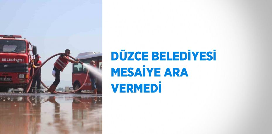 DÜZCE BELEDİYESİ MESAİYE ARA VERMEDİ