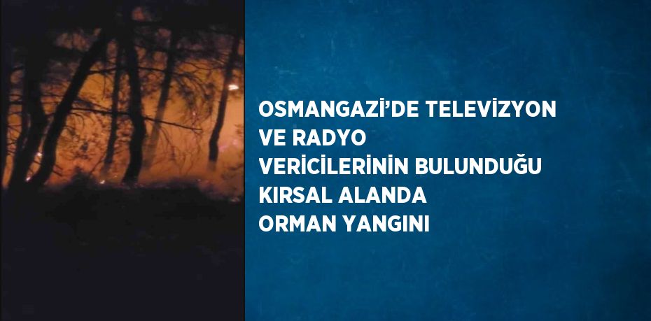 OSMANGAZİ’DE TELEVİZYON VE RADYO VERİCİLERİNİN BULUNDUĞU KIRSAL ALANDA ORMAN YANGINI