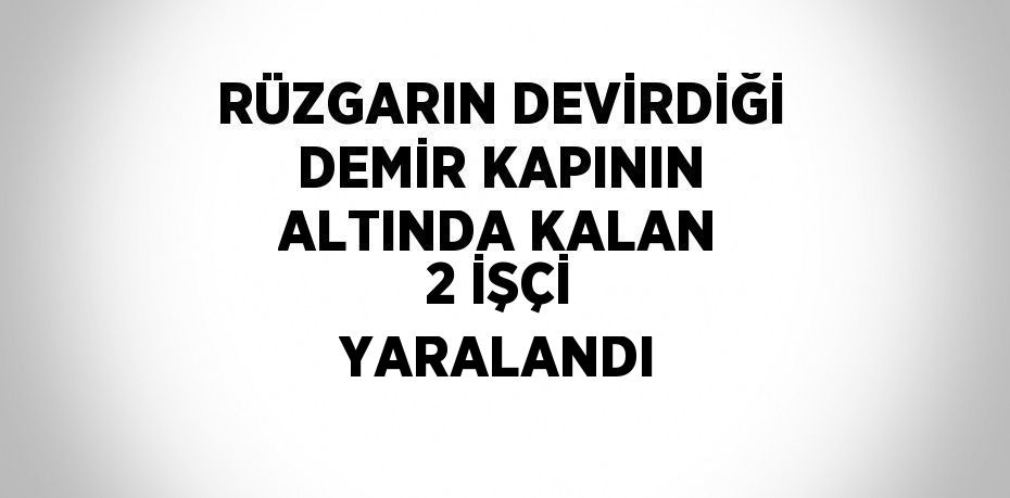 RÜZGARIN DEVİRDİĞİ DEMİR KAPININ ALTINDA KALAN 2 İŞÇİ YARALANDI