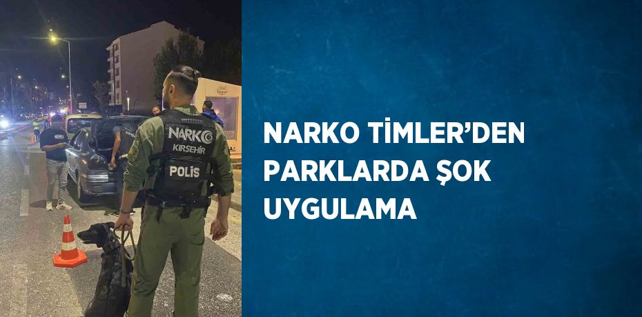 NARKO TİMLER’DEN PARKLARDA ŞOK UYGULAMA