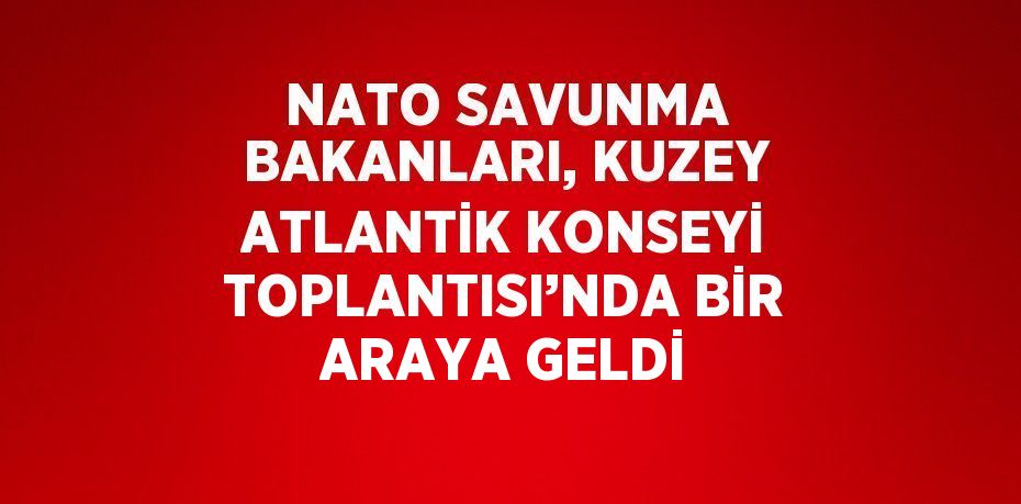 NATO SAVUNMA BAKANLARI, KUZEY ATLANTİK KONSEYİ TOPLANTISI’NDA BİR ARAYA GELDİ