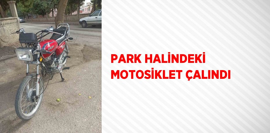 PARK HALİNDEKİ MOTOSİKLET ÇALINDI