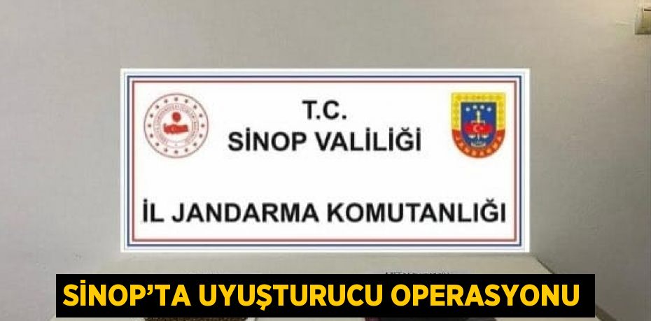 SİNOP’TA UYUŞTURUCU OPERASYONU