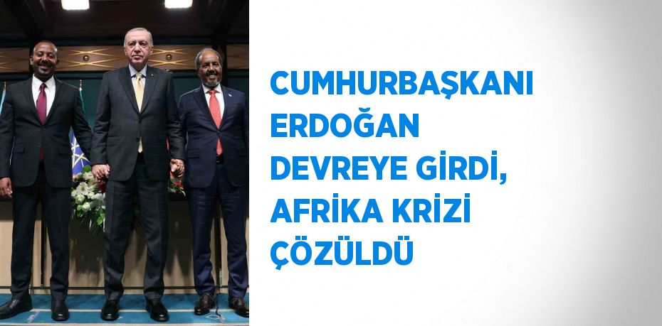 CUMHURBAŞKANI ERDOĞAN DEVREYE GİRDİ, AFRİKA KRİZİ ÇÖZÜLDÜ