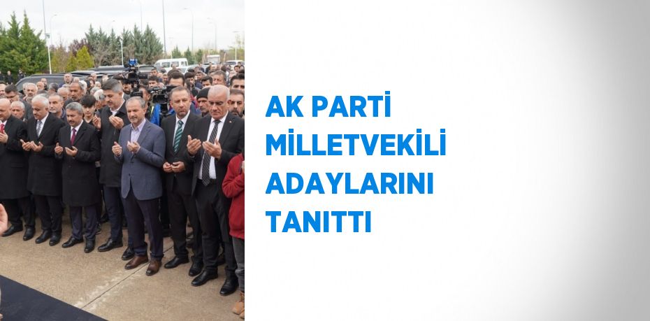 AK PARTİ MİLLETVEKİLİ ADAYLARINI TANITTI