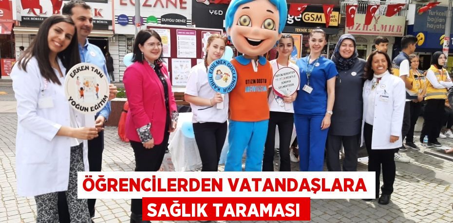 Öğrencilerden vatandaşlara sağlık taraması