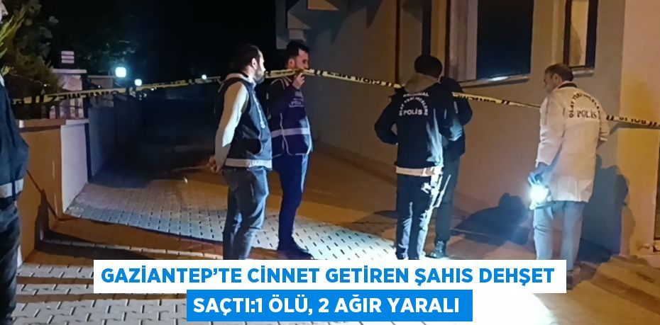 GAZİANTEP’TE CİNNET GETİREN ŞAHIS DEHŞET SAÇTI:1 ÖLÜ, 2 AĞIR YARALI