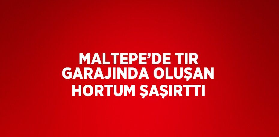 MALTEPE’DE TIR GARAJINDA OLUŞAN HORTUM ŞAŞIRTTI