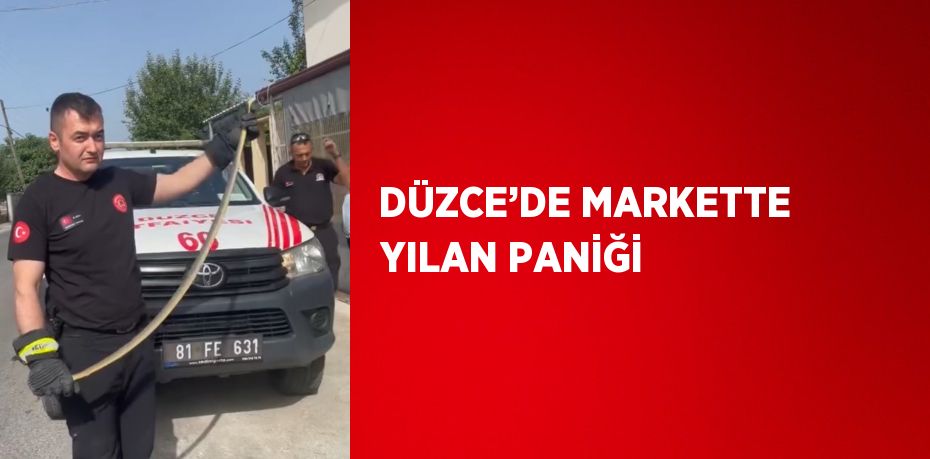 DÜZCE’DE MARKETTE YILAN PANİĞİ