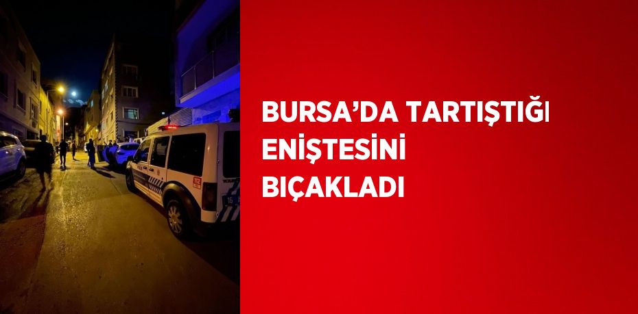 BURSA’DA TARTIŞTIĞI ENİŞTESİNİ BIÇAKLADI