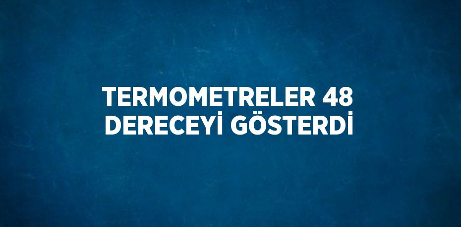 TERMOMETRELER 48 DERECEYİ GÖSTERDİ