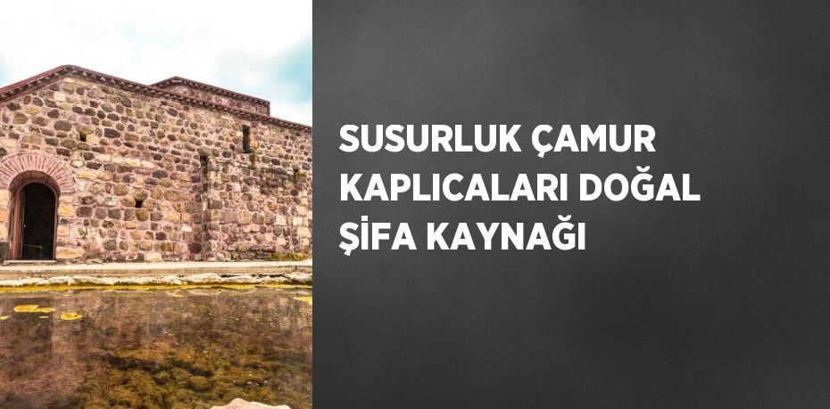 SUSURLUK ÇAMUR KAPLICALARI DOĞAL ŞİFA KAYNAĞI