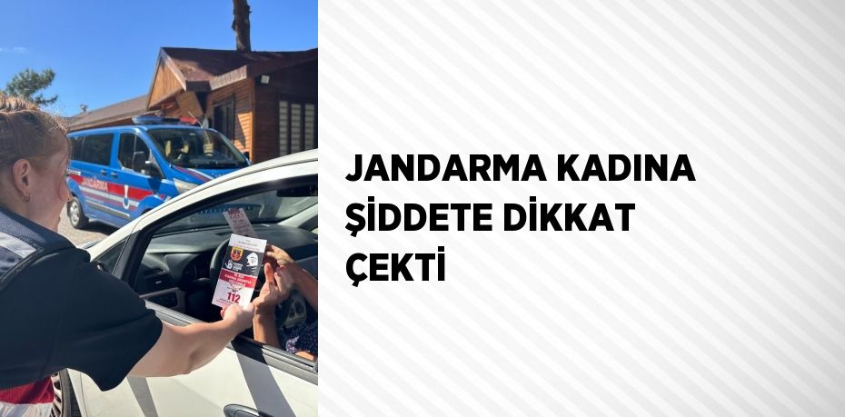 JANDARMA KADINA ŞİDDETE DİKKAT ÇEKTİ