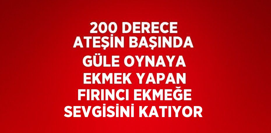 200 DERECE ATEŞİN BAŞINDA GÜLE OYNAYA EKMEK YAPAN FIRINCI EKMEĞE SEVGİSİNİ KATIYOR