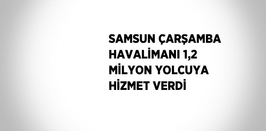 SAMSUN ÇARŞAMBA HAVALİMANI 1,2 MİLYON YOLCUYA HİZMET VERDİ