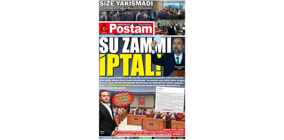 SU ZAMMI İPTAL!