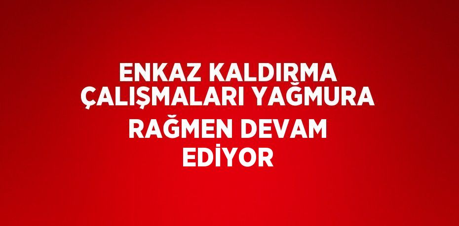 ENKAZ KALDIRMA ÇALIŞMALARI YAĞMURA RAĞMEN DEVAM EDİYOR