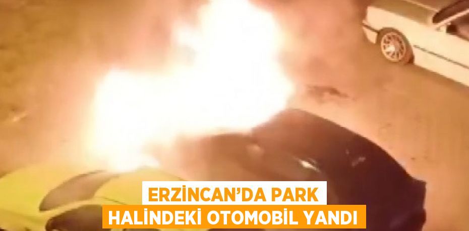 ERZİNCAN’DA PARK HALİNDEKİ OTOMOBİL YANDI