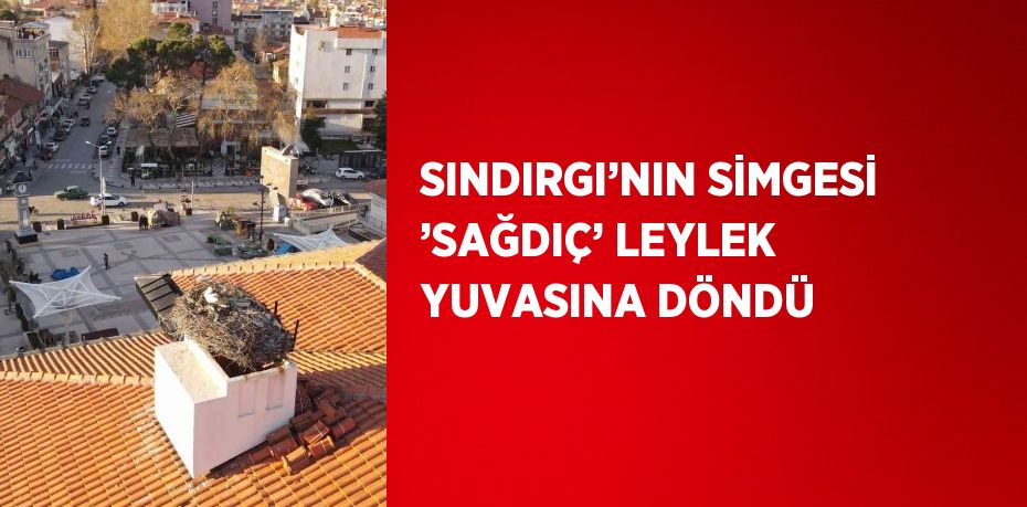 SINDIRGI’NIN SİMGESİ ’SAĞDIÇ’ LEYLEK YUVASINA DÖNDÜ