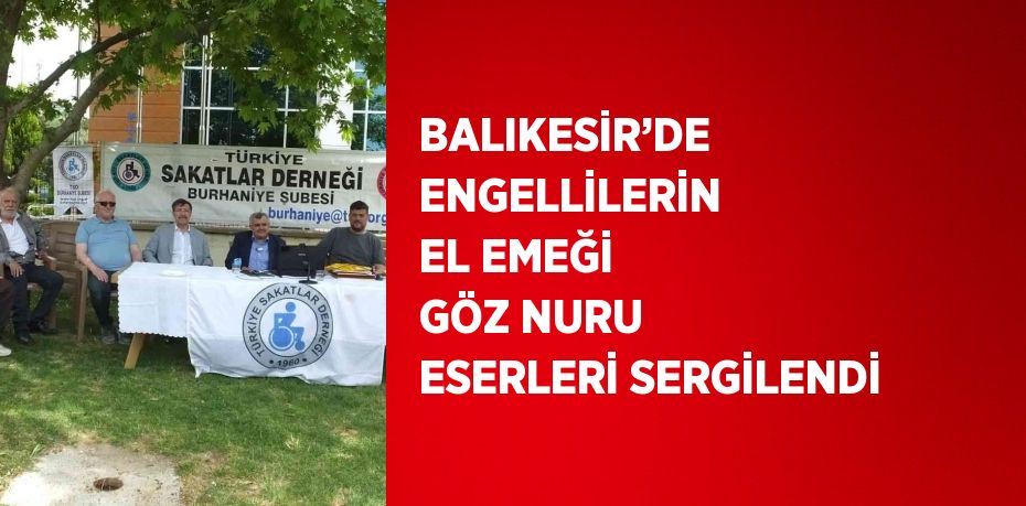 BALIKESİR’DE ENGELLİLERİN EL EMEĞİ GÖZ NURU ESERLERİ SERGİLENDİ