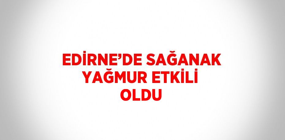 EDİRNE’DE SAĞANAK YAĞMUR ETKİLİ OLDU