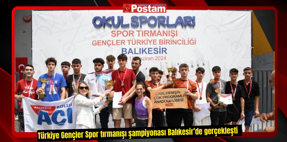 Türkiye Gençler Spor tırmanışı şampiyonası Balıkesir’de gerçekleşti  