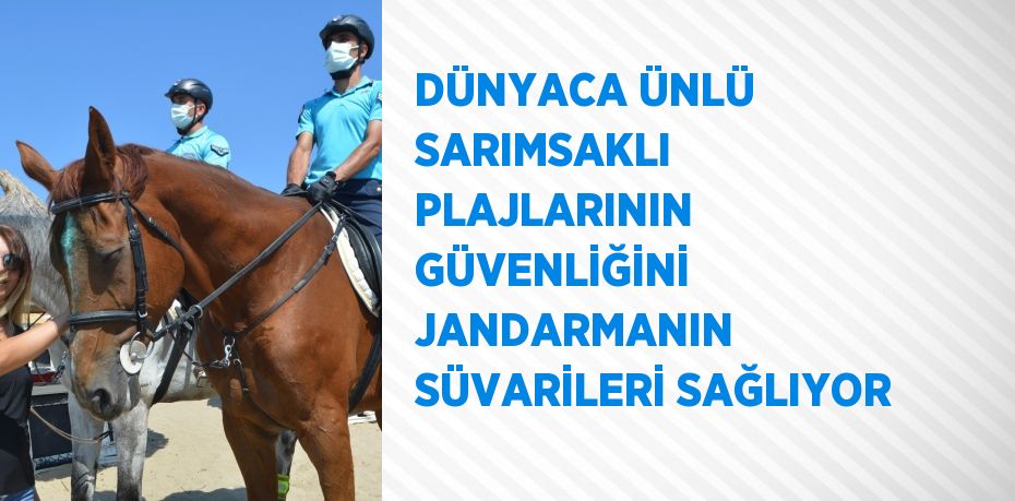 DÜNYACA ÜNLÜ SARIMSAKLI PLAJLARININ GÜVENLİĞİNİ JANDARMANIN SÜVARİLERİ SAĞLIYOR