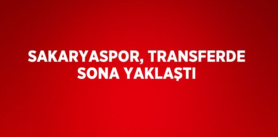 SAKARYASPOR, TRANSFERDE SONA YAKLAŞTI