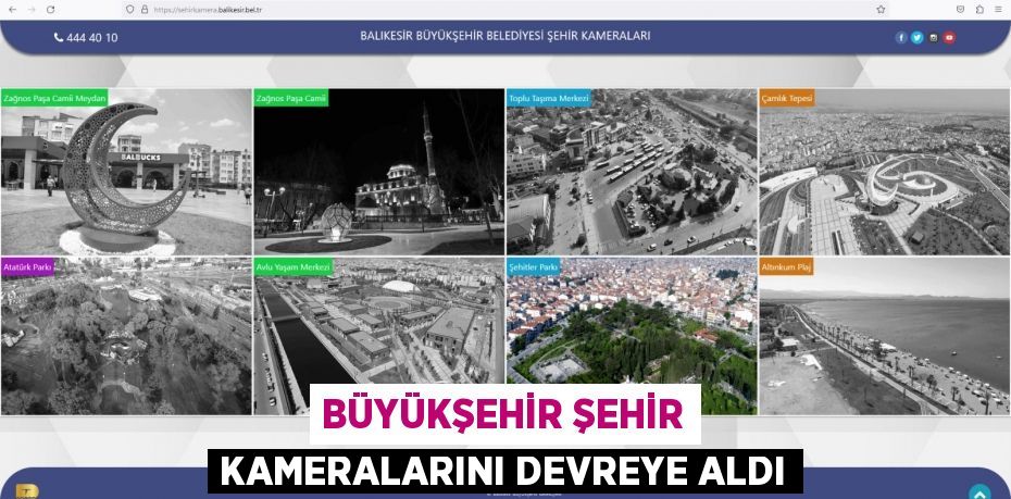 Büyükşehir şehir kameralarını devreye aldı