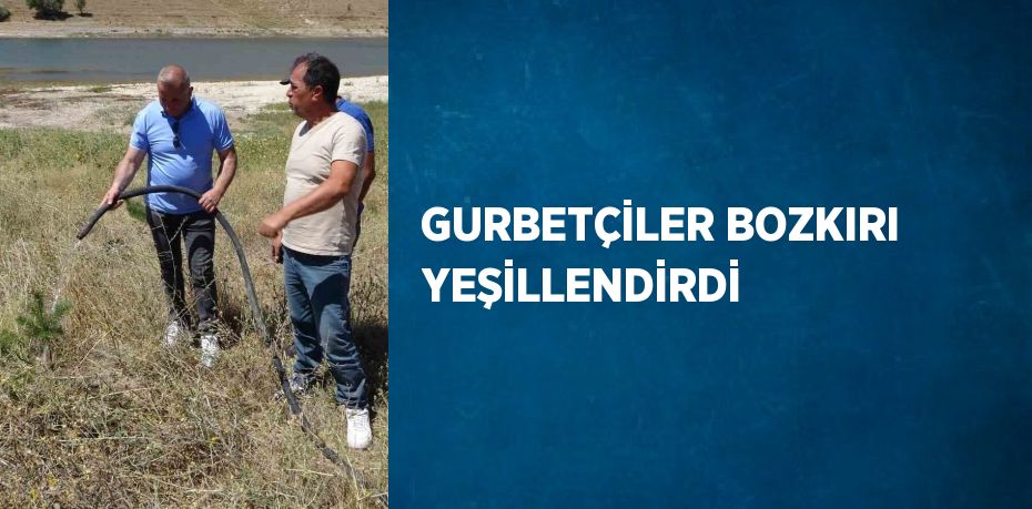 GURBETÇİLER BOZKIRI YEŞİLLENDİRDİ