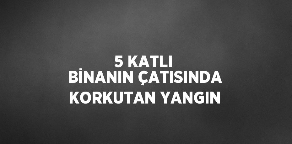 5 KATLI BİNANIN ÇATISINDA KORKUTAN YANGIN