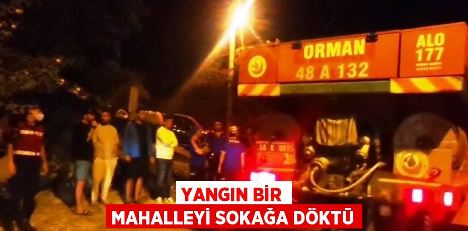 YANGIN BİR MAHALLEYİ SOKAĞA DÖKTÜ