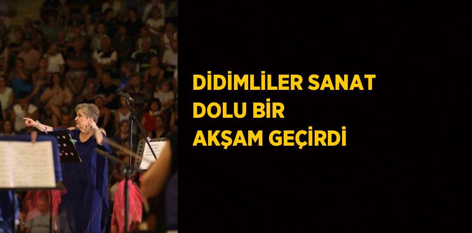 DİDİMLİLER SANAT DOLU BİR AKŞAM GEÇİRDİ