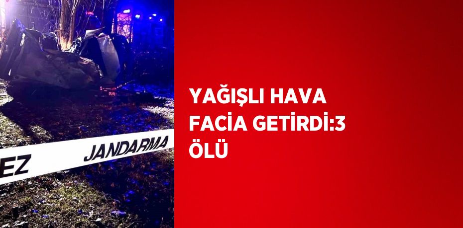 YAĞIŞLI HAVA FACİA GETİRDİ:3 ÖLÜ